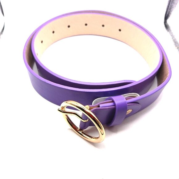 Purple Faux Leather Belt 37 Inches Women's New - Picture 1 of 8